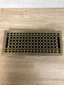 Signature Hardware 301657 Honeycomb Brass Floor Register - 6" x 14" (6-5/8" x 15-1/8" Overall) - Antique Brass