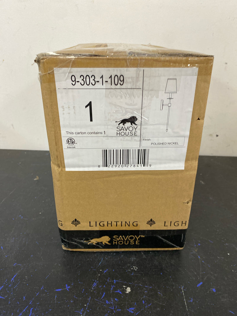 Savoy House 9-303-1-109 Monroe Single Light 24" Tall Wall Sconce - Polished Nickel