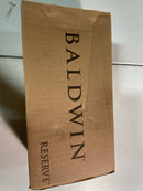 Baldwin PSSQUCFR190 Square Passage Door Lever Set with 5 Inch Rectangle Rose from the Reserve Collection - Satin Black