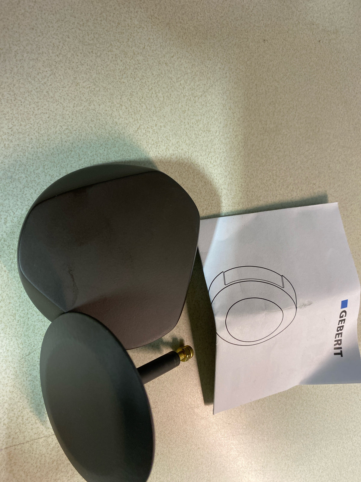 Geberit 151.551.HM.1, 4.380&quotL x 3.250&quotW x 3.630&Quoth, Hard Coat Oil Rubbed Bronze