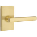 Emtek 5052FRLUS4LH Freestone Left Handed Non-Turning Two-Sided Dummy Door Lever Set with Modern Rectangular Rose from the Urban Modern Collection - Satin Brass