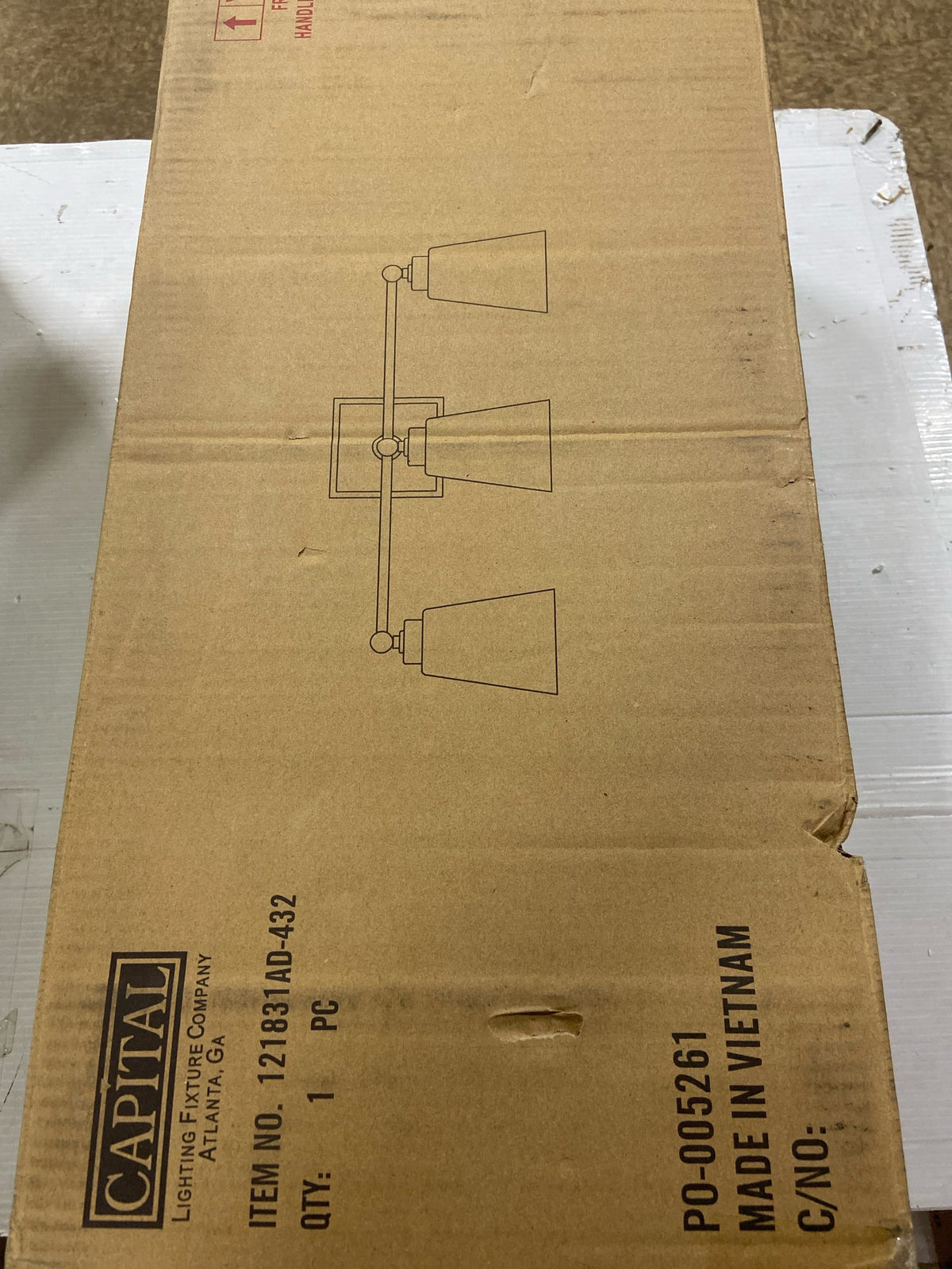 Capital Lighting 121831AD-432 3 Light 10" Tall Bathroom Vanity Light - Aged Brass