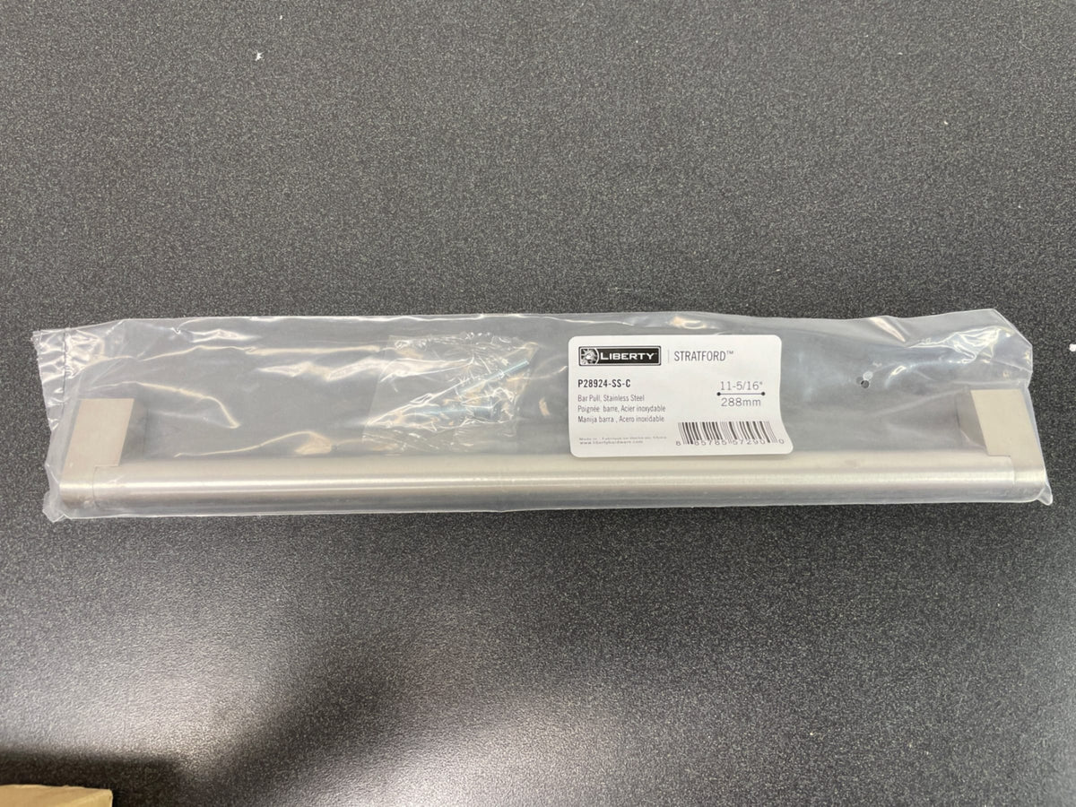 Liberty Hardware P28924-SS-C Stratford 11-5/16 Inch Center to Center Handle Cabinet Pull - Stainless Steel