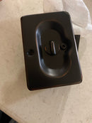 Emtek 2102US10B 3-1/2 Inch Height Solid Brass Privacy Pocket Door Lock - Oil Rubbed Bronze