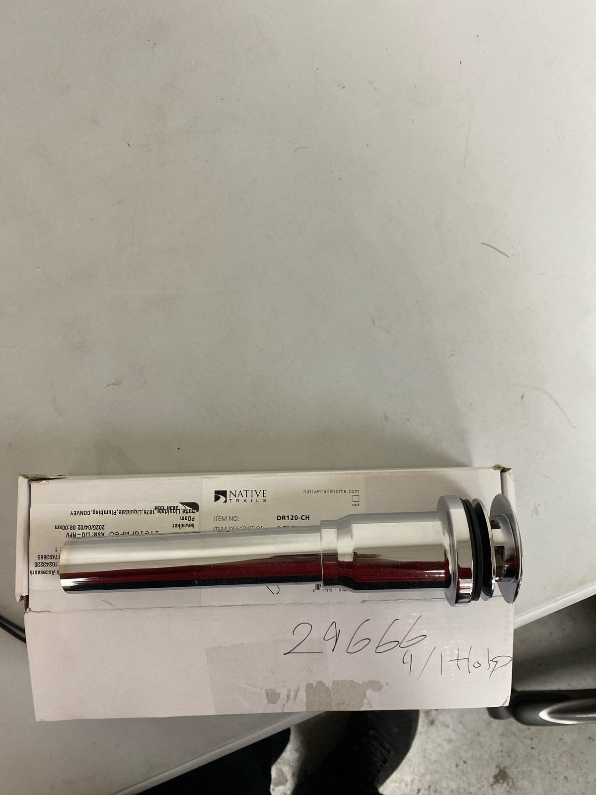 Native Trails DR120-CH 1-1/2" Drain Assembly - Less Overflow - Chrome