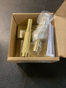 Emtek 5052US4.TAUS4.KNUS4.LH Knurled T-Bar Left Handed Non-Turning Two-Sided Dummy Door Lever Set with Modern Rectangular Rose from the SELECT Brass Collection - Satin Brass