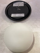 Hampton bay HB1022C-5CCT-34 Stetson 11 in. 1-Light Satin Bronze Integrated LED Selectable CCT Ceiling Flush Mount with Frosted White Glass Diffuser