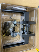 Kwikset 740SALSQT-514S Singapore Single Cylinder Keyed Entry Door Lever Set with Square Rose and SmartKey - Matte Black