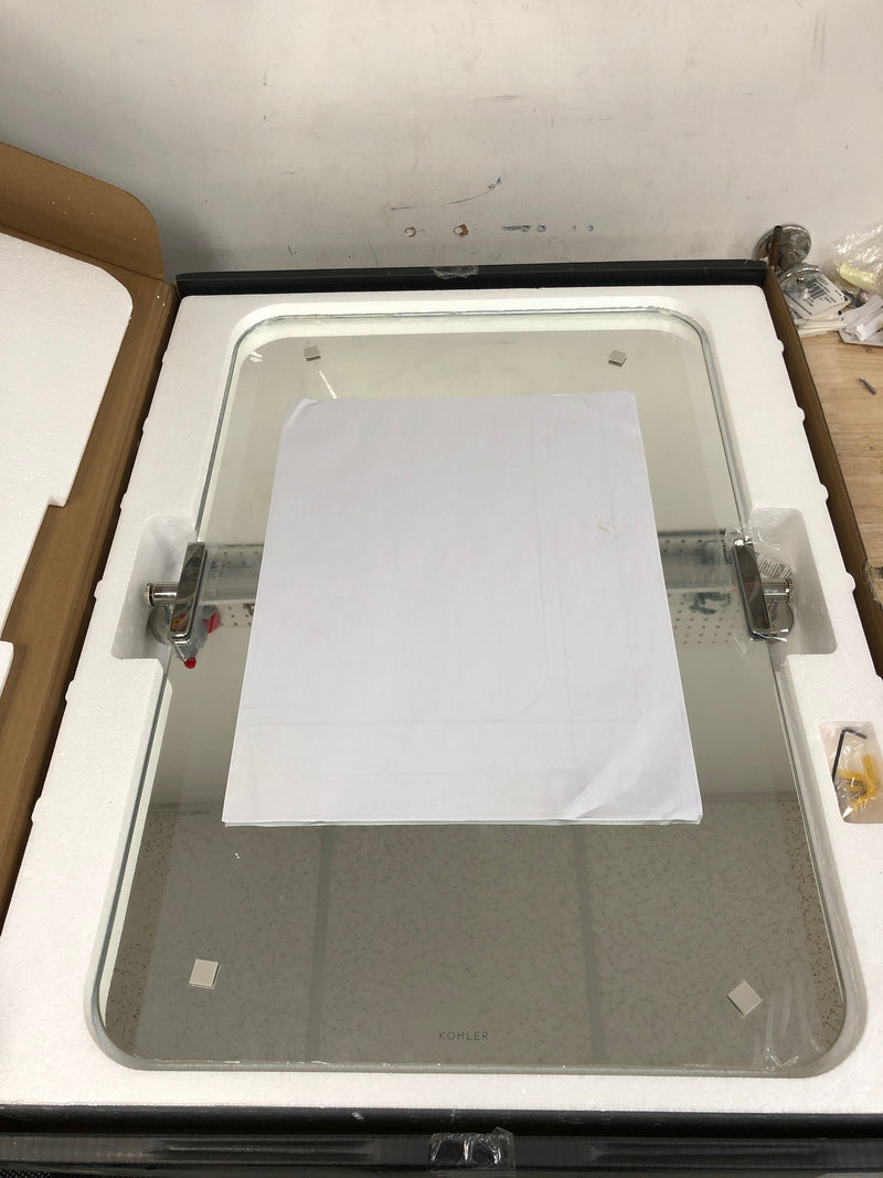 Kohler K-34969-SN Castia by Studio McGee 19-1/2" W x 29-1/2" H Transitional Rectangular Metal Frameless Bathroom Wall Mirror - Vibrant Polished Nickel