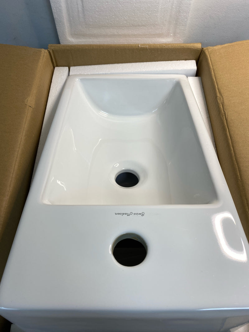 Swiss madison SM-BVP18 Colmer 18 in. W Ceramic Vanity Top in White Glossy