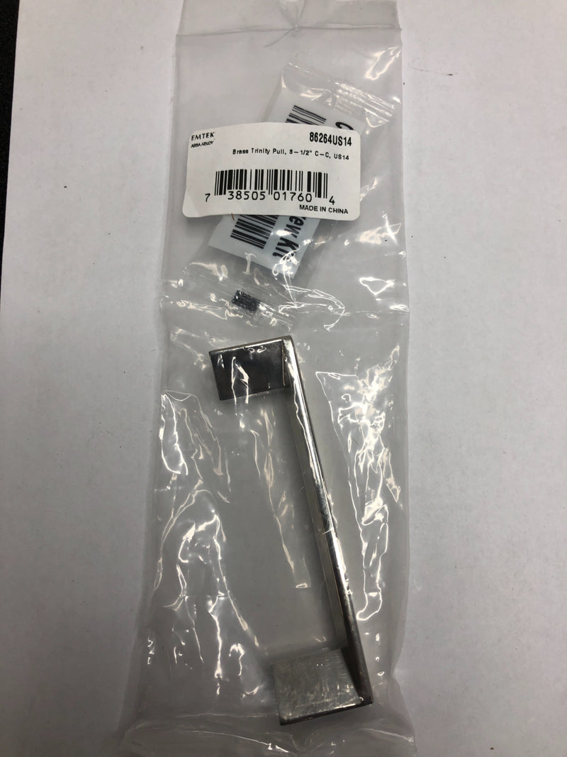 Emtek 86264US14 Trinity 3-1/2 Inch Center to Center Handle Cabinet Pull - Polished Nickel