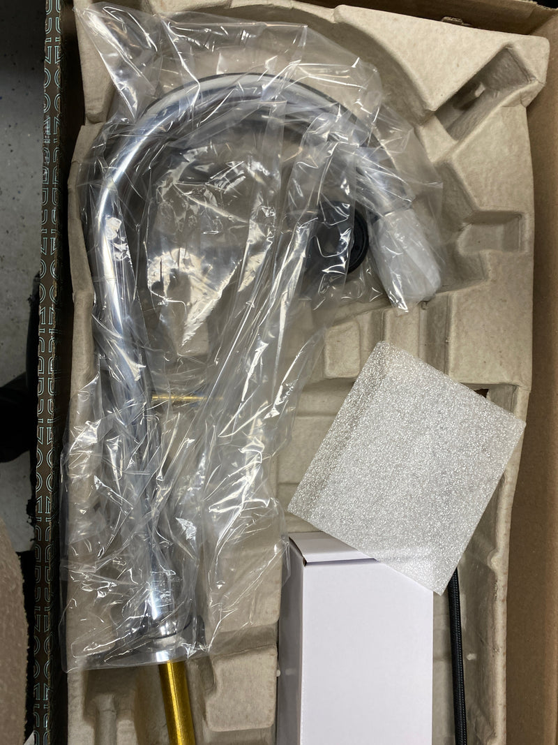 Brizo 62506LF-PCLHP-L Kintsu 1.8 GPM Widespread Pull Down Kitchen Faucet with Arc Spout - Less Handles - Lumicoat Chrome