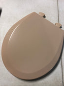 Bemis 500EC 068 Molded Wood Round Toilet Seat with Easy Clean and Change Hinge, 1 Pack, Fawn Beige