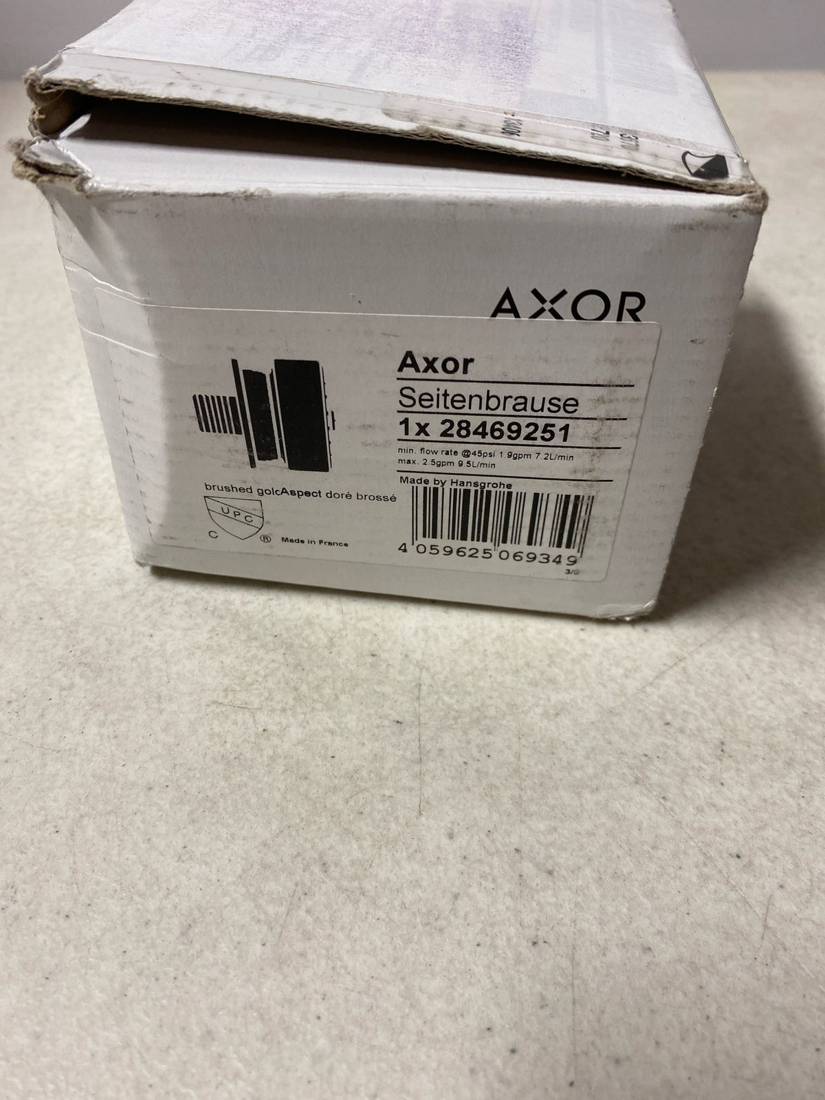 Axor 28469251 Starck Single Function Metal Body Spray - Brushed Gold Optic