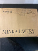 Minka Lavery 2432-878 Winsley 2 Light 14" Wide Vantage Bathroom Vanity Light with Seedy Glass Shades - Coal / Stained Brass
