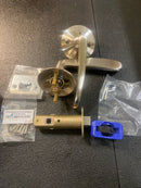 Emtek 520POSUS15LH Poseidon Privacy Lever Set from the Brass Modern Collection - Satin Nickel Modern Rosette