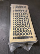 Signature Hardware 301657 Honeycomb Brass Floor Register - 6" x 14" (6-5/8" x 15-1/8" Overall) - Antique Brass