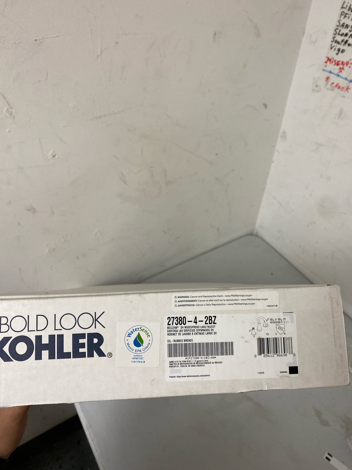 Kohler K-27380-4-2BZ Bellera 1.2 GPM Widespread Bathroom Faucet with Clicker Drain Assembly and UltraGlide Ceramic Disc Valves - Oil Rubbed Bronze