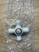 Kingston Brass KSH3958PXC Cold Porcelain Cross Handle, 3/8" X 16PT - Brushed Nickel