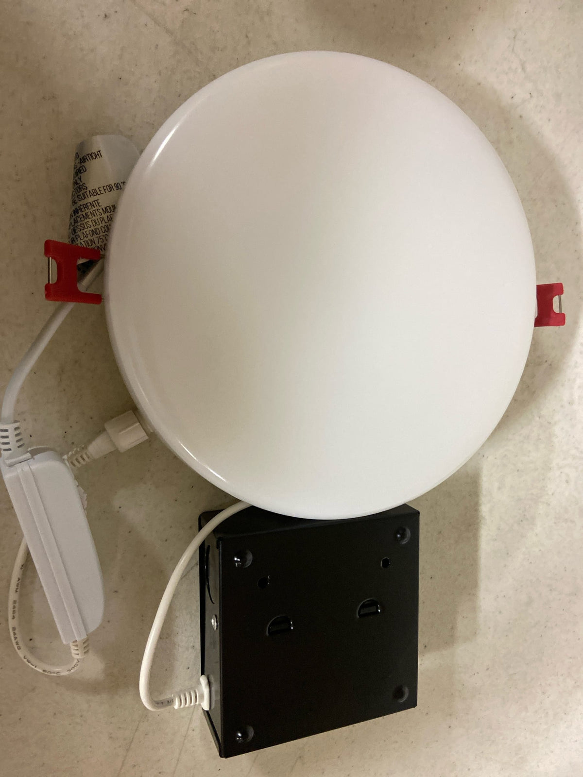 Commercial electric 91488 Trimless Integrated LED 6 in Round Adjustable Color Temp Canless Recessed Light for Kitchen Bathroom Livingroom, White