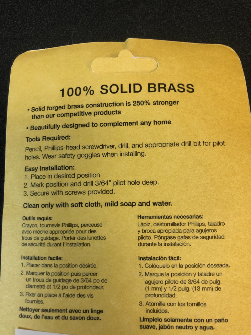 Baldwin 90672003 Solid Brass Residential House Number 2 - Polished Brass