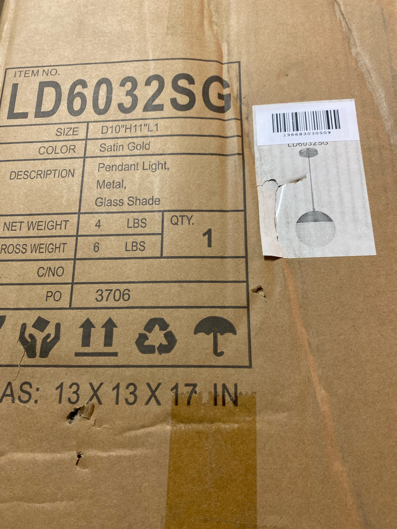 Living District LD6032SG Eclipse Pendant Satin Gold