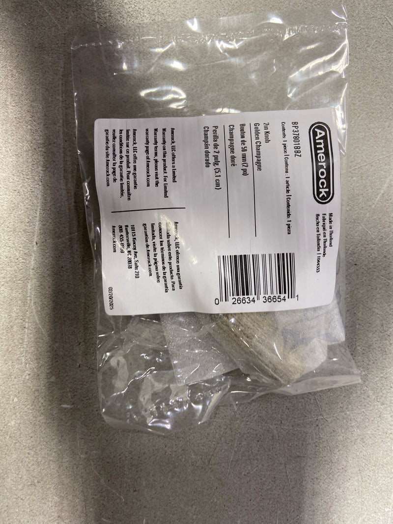 Amerock BP37801BBZ Farewind 2 in. (51mm) Length Golden Champagne Classic Bar Cabinet Knob