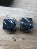 Emtek 5050FRKUS19 Freestone Non-Turning Two-Sided Dummy Door Knob Set with Square Rose from the Urban Modern Collection - Flat Black