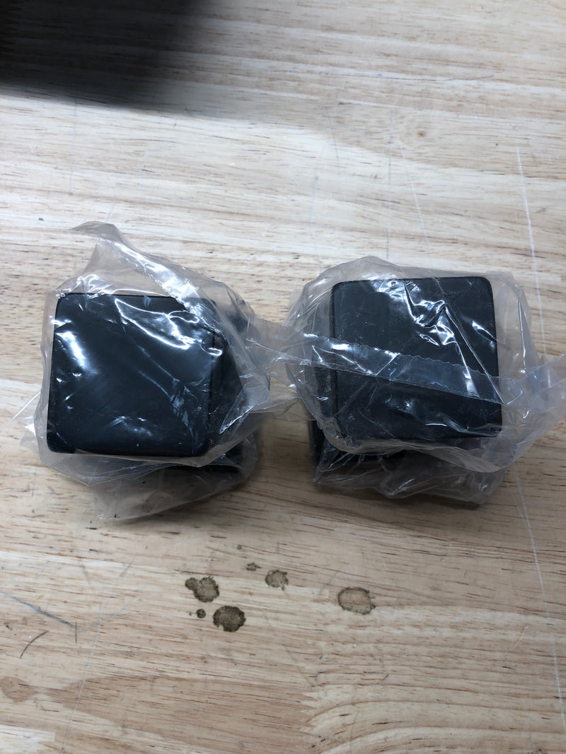 Emtek 5050FRKUS19 Freestone Non-Turning Two-Sided Dummy Door Knob Set with Square Rose from the Urban Modern Collection - Flat Black