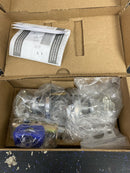 Emtek 8200OTUS26 Old Town Privacy Door Knob Set with Regular Rose from the Brass Crystal Collection - Polished Chrome