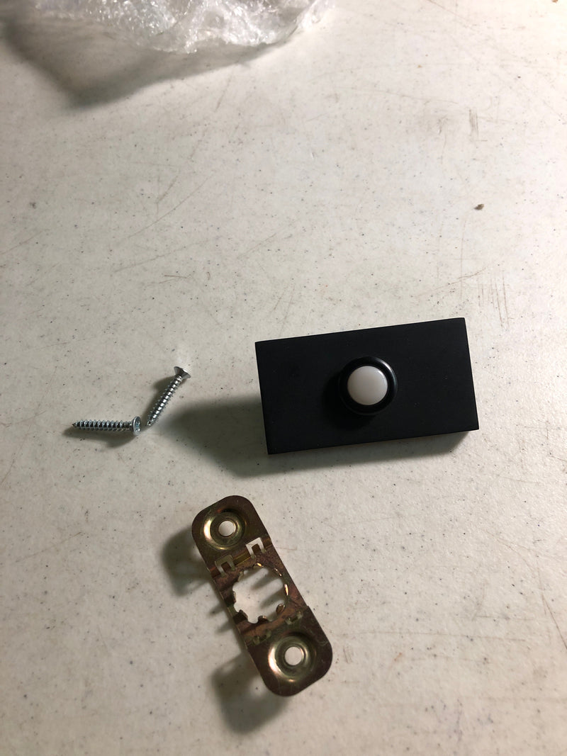 Baldwin 4863102 3" x 1-1/2" Illuminated Rectangular Door Bell from the Estate Collection - Oil Rubbed Bronze