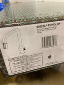 Brizo 63023LF-PNWDLHP Frank Lloyd Wright 1.8 GPM Single Hole Pull Down Kitchen Faucet with Square Spout and Wood/Concrete Inlay - Less Handle - Brilliance Polished Nickel / Wood
