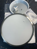 Access Lighting 20670-BS/OPL Aero 10" Wide Flush Mount Drum Ceiling Fixture - 2700K - Brushed Steel / Opal
