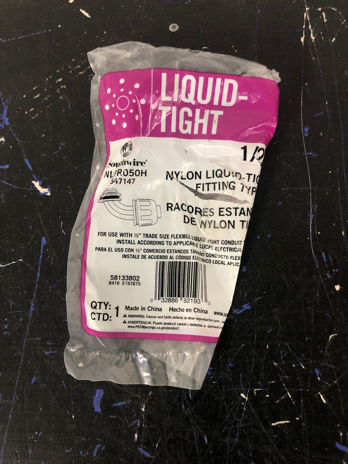 Southwire 58133802 1/2 in. Liquidtight NM 90-Degree PVC Conduit Fitting Connector