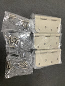Miseno MDH4003SN 4 x 4 Plain Bearing 5/8" Radius Corner Door Hinge - Pack of 3 - Satin Nickel