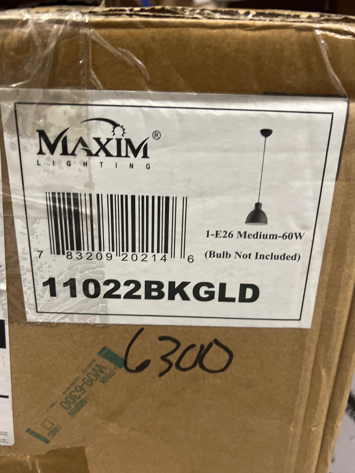 Maxim 11022BKGLD Cora Single Light 9" Pendant with Metal Dome Shade - Black / Gold