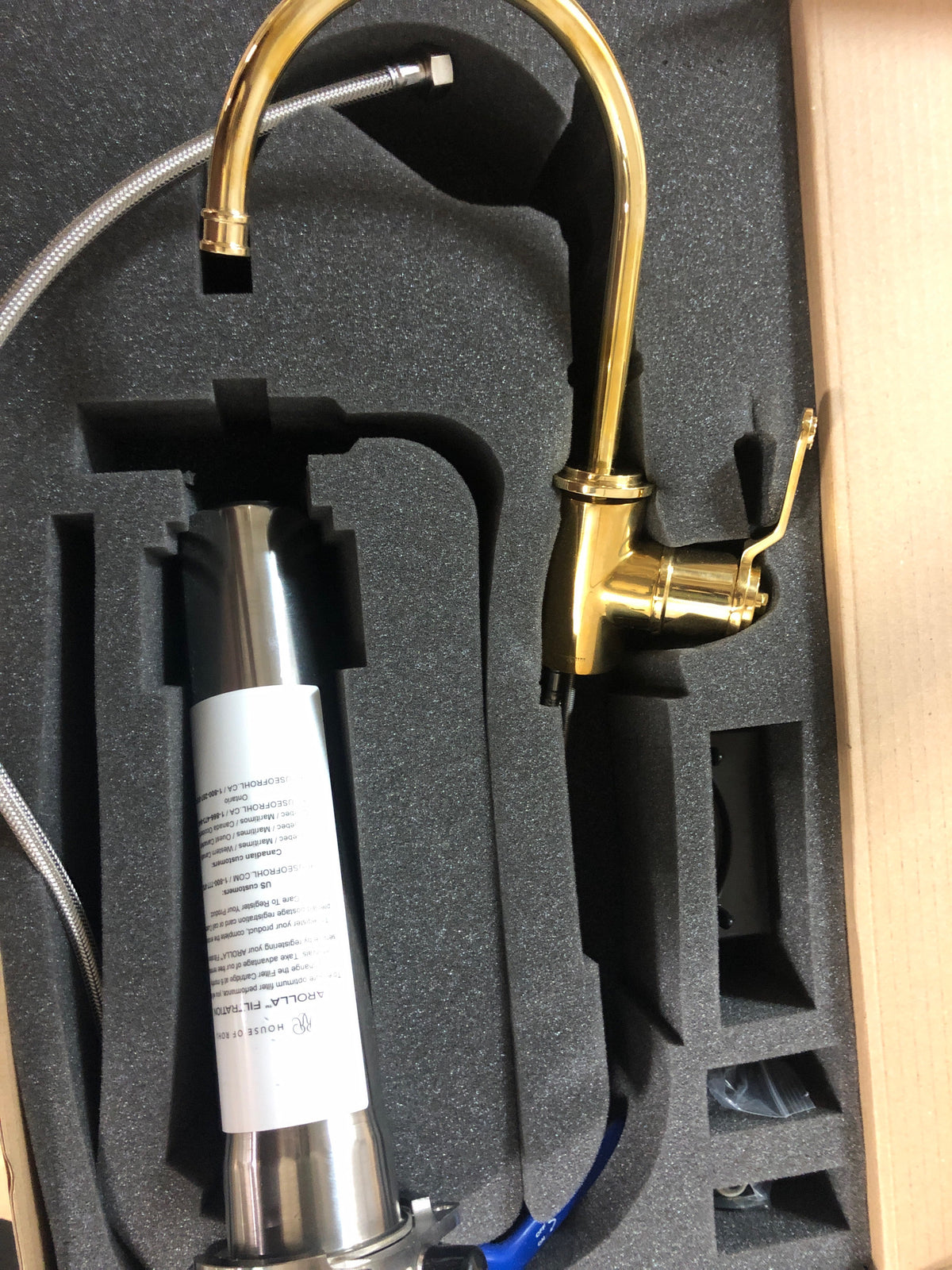 Perrin and Rowe U.KIT1633HT-ULB-2 Armstrong 0.5 GPM Cold Water Dispenser with Filter - Unlacquered Brass (Living Finish)