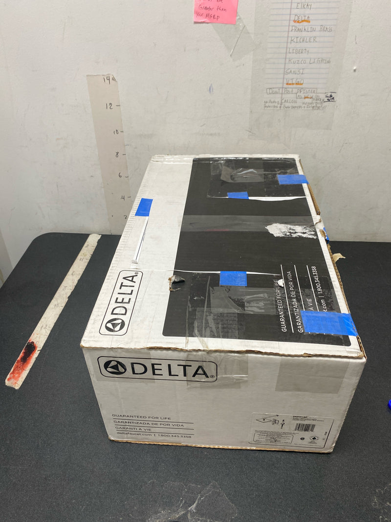 Delta 342701-SP Modern Square Non Shared Function Shower System Package with 1.75GPM Single Function Shower Head and Hand Shower - Includes Rough-In - SpotShield Brushed Nickel