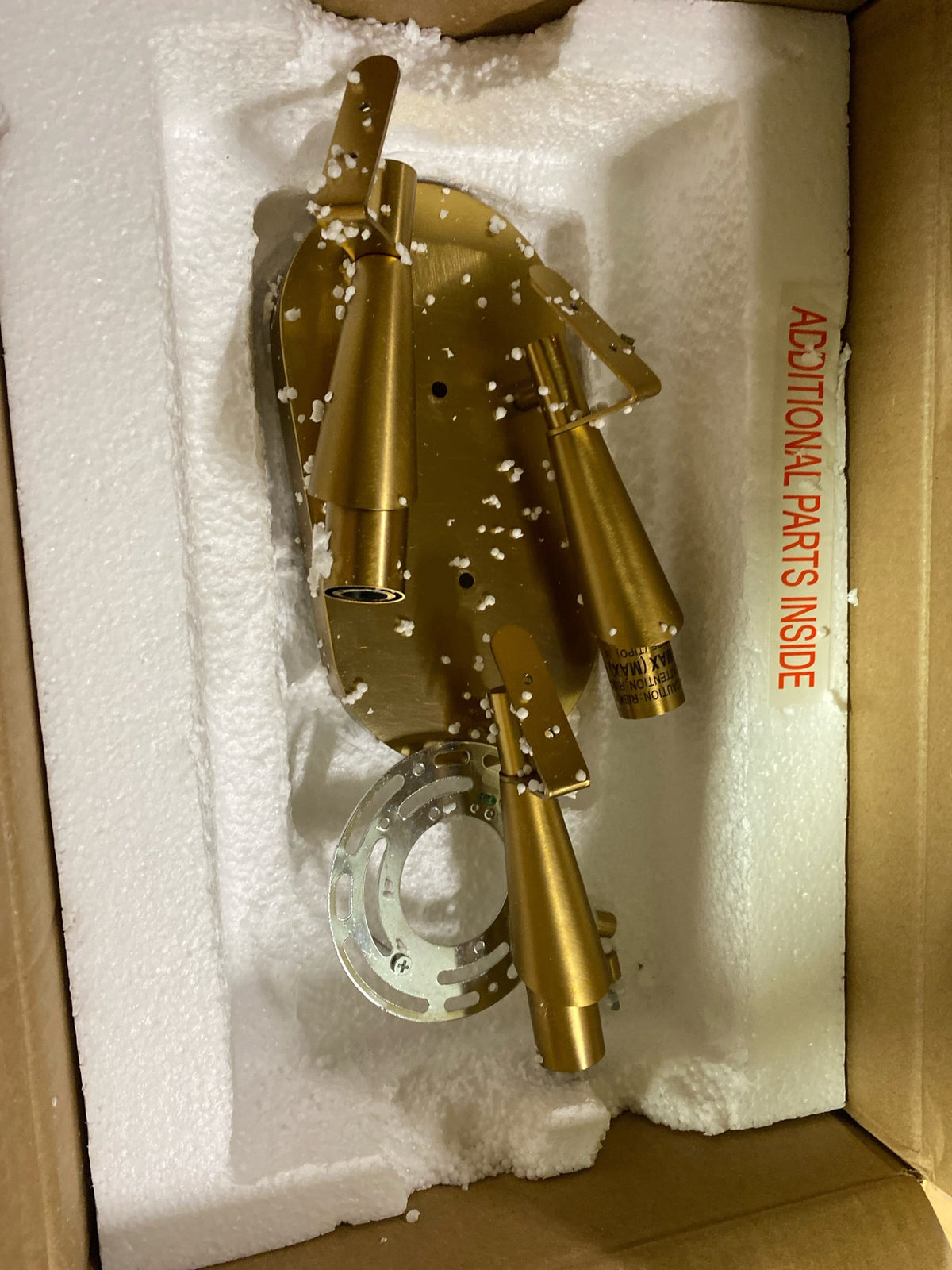 Metropolitan N2213-732 Orchid 3 Light 18" Tall Wall Sconce with Hand Blown Glass - Legacy Brass / White