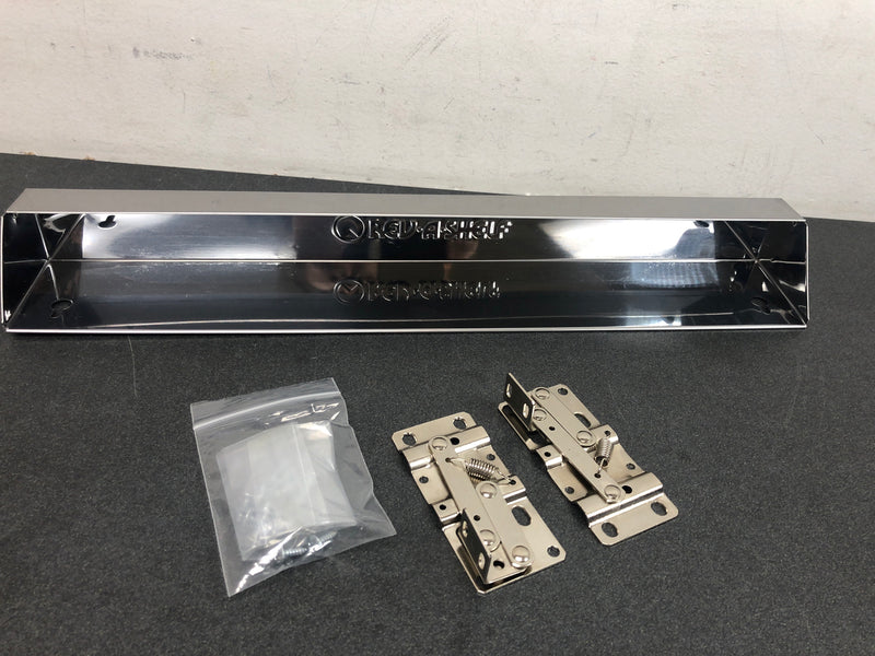 Rev-A-Shelf 6581-19-52 Sink Classics 19" Stainless Steel Tip-Out Tray with Hinges for Sink Base Cabinets - Polished Chrome