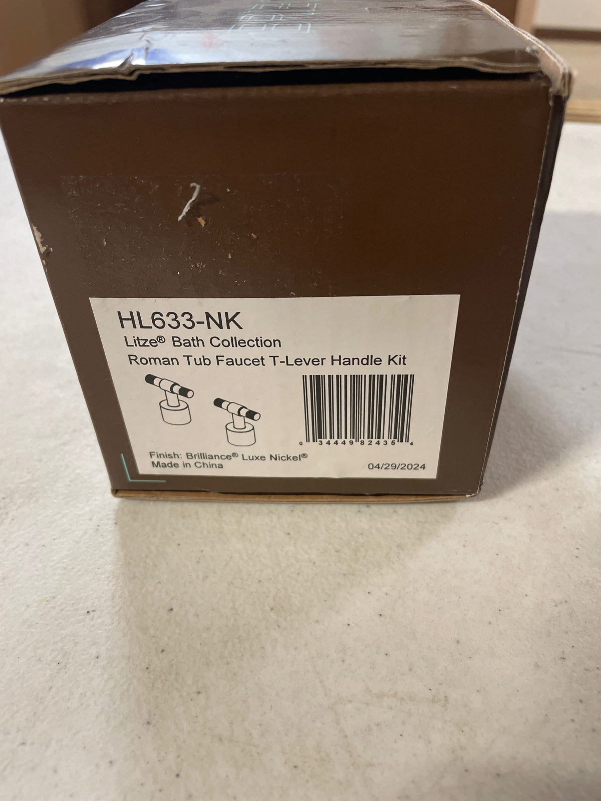 Brizo HL633-NK Litze Lever Handles for Roman Tub Faucet - Luxe Nickel