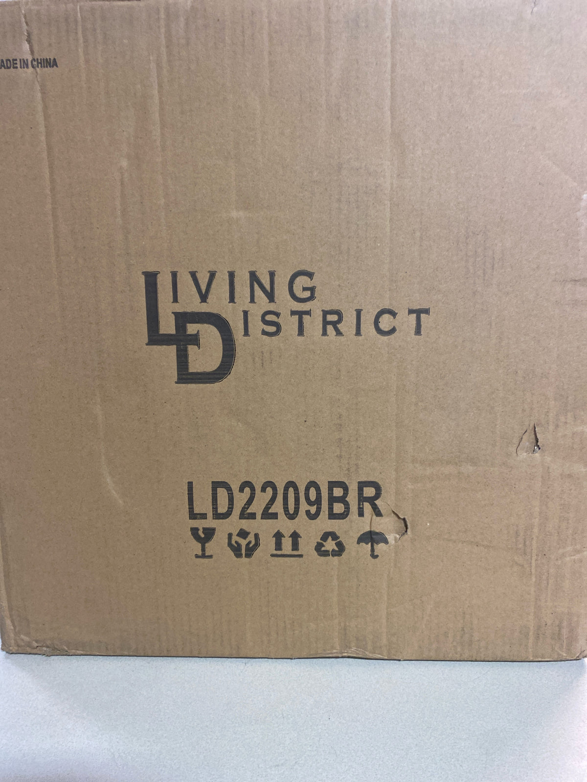 Living District LD2209BR, Baxter, 3 Light 18" Wide Multi Light Pendant w Frosted