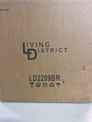 Living District LD2209BR, Baxter, 3 Light 18" Wide Multi Light Pendant w Frosted