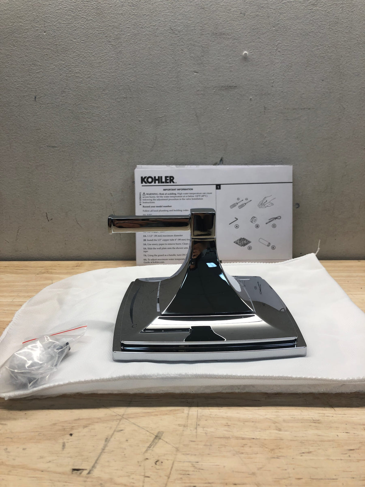 Kohler K-TS23952-4-CP Riff Pressure Balanced Valve Trim Only with Single Lever Handle - Less Rough In - Polished Chrome