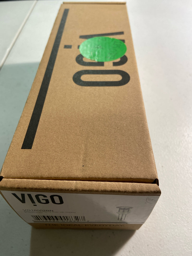 VIGO Bathroom Sink Pop-Up Drain with Overflow in Brushed Nickel-VG16002BN