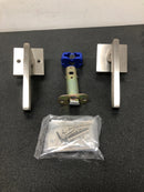 Emtek 510HLOUS15 Helios Brass Modern Passage Door Lever Set from the Contemporary Collection - Satin Nickel