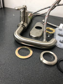 Signature Hardware 477060 Gunther 1.2 GPM Single Hole Bathroom Faucet with Lever Handle and Pop-Up Drain Assembly - Brushed Nickel