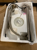 Simple Designs LF2000-BSN Mother-Daughter Floor Lamp with Reading Light, Brushed Nickel