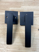 Emtek 5050DTUS19RH Dumont Right Handed Non-Turning Two-Sided Dummy Door Lever Set with Square Rose from the Brass Modern Collection - Flat Black