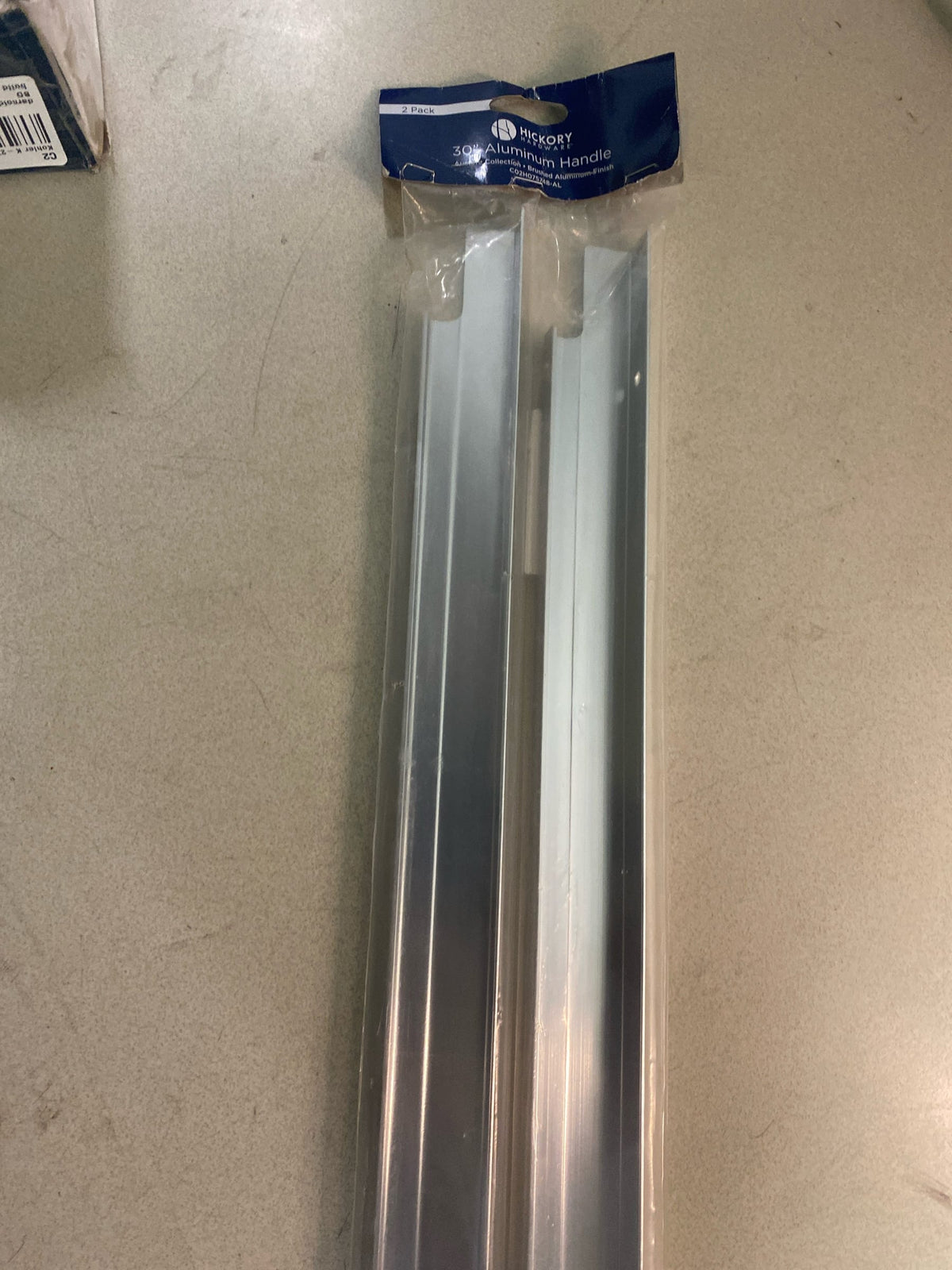 Hickory Hardware C02H075748-AL Austere PAIR of 25-3/8" Center to Center 30" Long Edge Tab Cabinet Lip Pulls / Drawer Edge Pulls - Aluminum